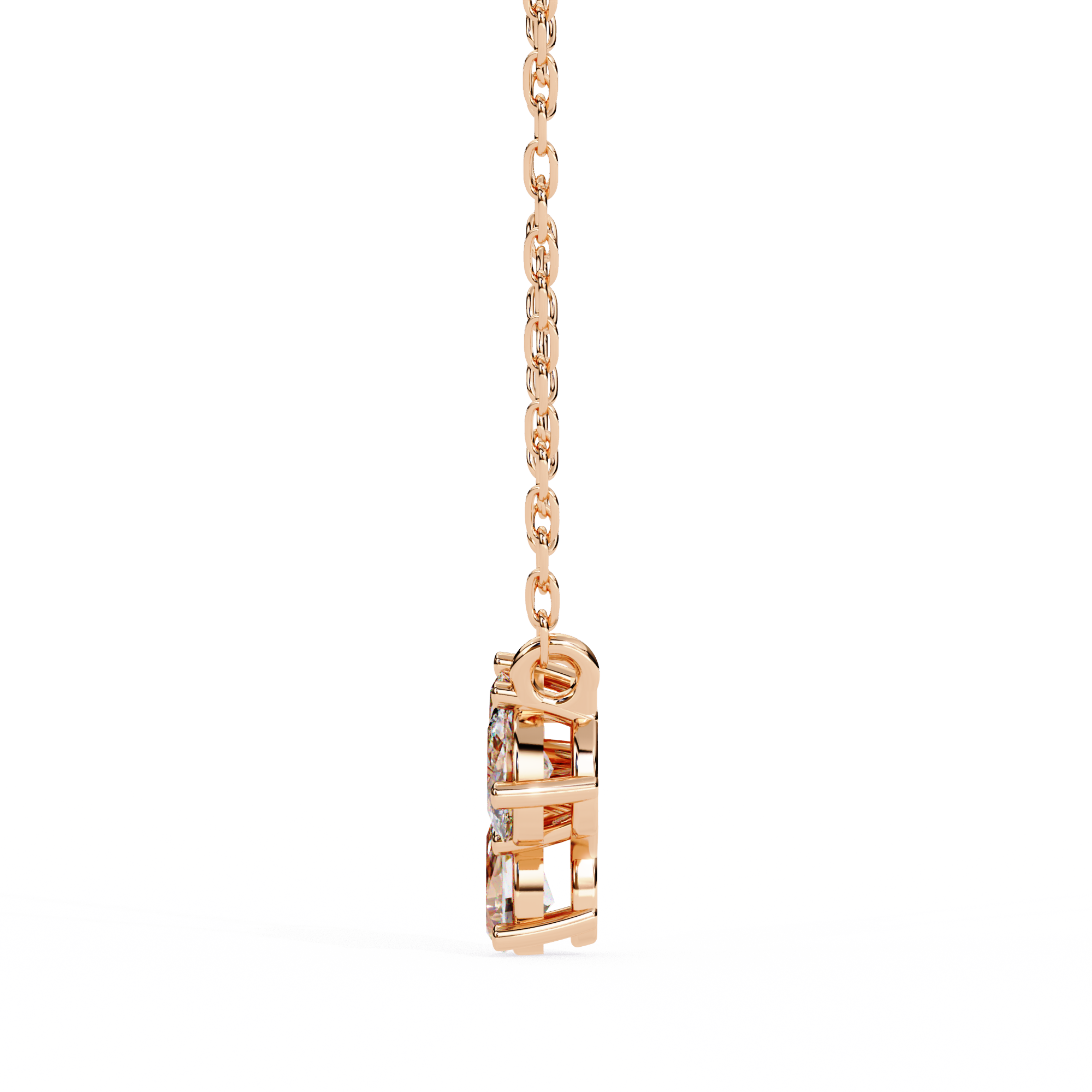 Solitairekart 0.93ct Trio Mixed-Cut Natural Diamond Cluster Pendant-HI Color, VS-SI Clarity